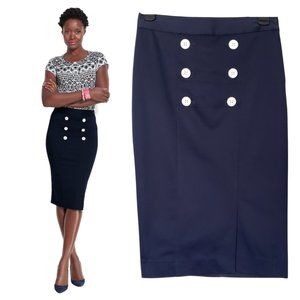 The Limited High Waist Military Pencil Skirt